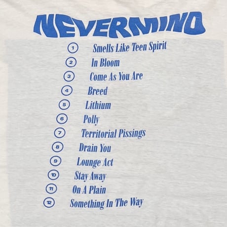 NIRVANA NEVERMIND WHITE EURO XL 3674