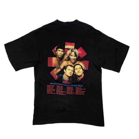 RED HOT CHILI PEPPERS US Tour 2003 MEMBERS PHOTO TEE LARGE 8205