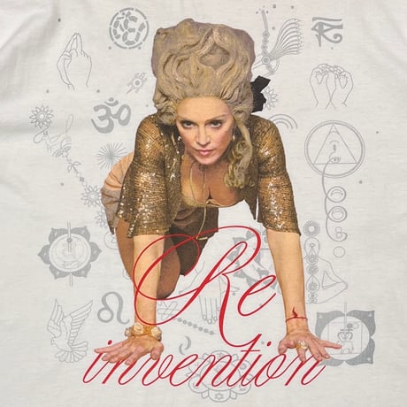 MADONNA RE INVENTION WORLD TOUR 2004 WHITE FRUIT OF THE LOOM LARGE 5176