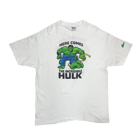 MARVEL COMICS HULK HERE COMES TEE WHITE XL 1213