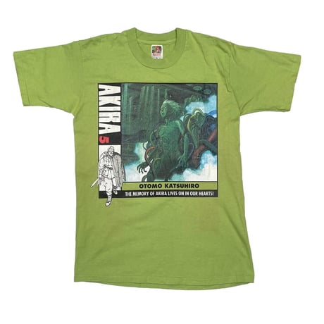 AKIRA COMIC NO.5 TETSUO TEE GREEN FRUIT OF THE LOOM MEDIUM 5758