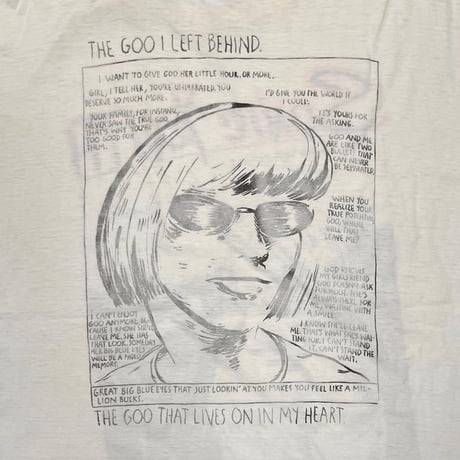 SONIC YOUTH THE GOO I LEFT BEHIND WHITE FITS XL 7239