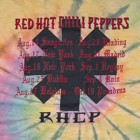 RED HOT CHILI PEPPERS DOUBLE SIDE LOGO TIEDYE EURO XL 5009