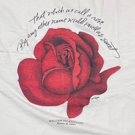 ROMEO AND JULIET 90S ROSE PRINT SHAKEAPEARE WHITE XL 4128