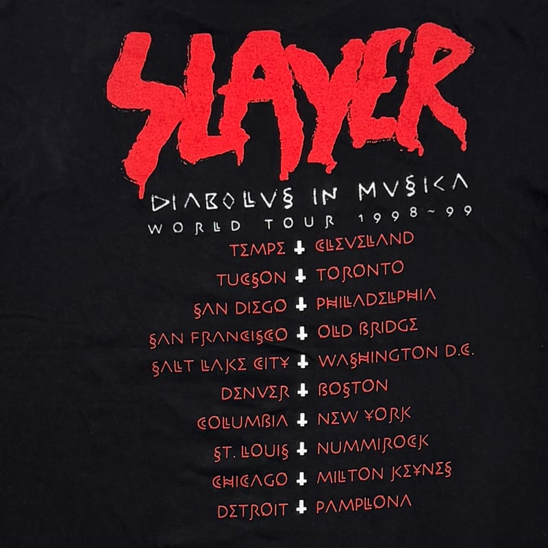 90s SLAYER DIABOLUS IN MUSICA　WORLD TOUR Slayer Diabolus In musica On Tour Vintage 90s T shirt | eBay