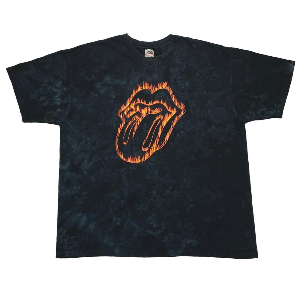 ROLLING STONES LIP & TONGUE FIRE FLAME TIE DYE