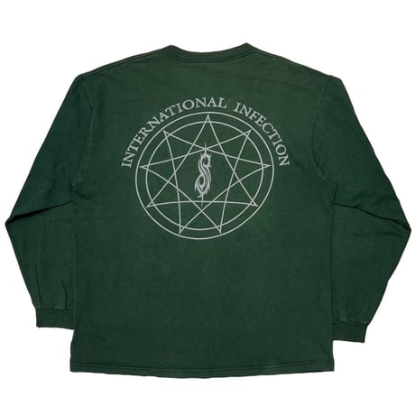 Slipknot 2001 INTERNATIONAL INFECTION DELTA LARGE LS GREEN 0620