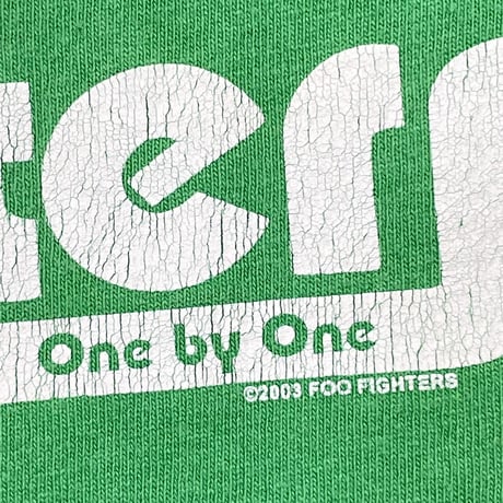 FOO FIGHTERS 2003 ONE BY ONE GREEN FRUIT OF THE LOOM GREEN XL 8082