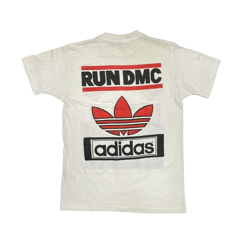 VINTAGE adidas RUN DMC TEE WHITE MEDIUM 2430 |