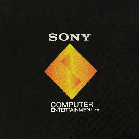 Play Station LOGO SONY COMPUTER ENTERTAINMENT DOUBLE SIDE BLACK XL 1787