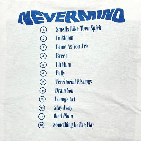 NIRVANA NEVERMIND WHITE BG TAG XL 8427
