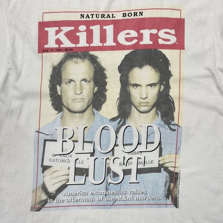 [MORE SALE] NATURAL BORN KILLERS 1994 BLOOD LUST MOVIE PROMO WHITE GIANT BY TULTEX XL 9663