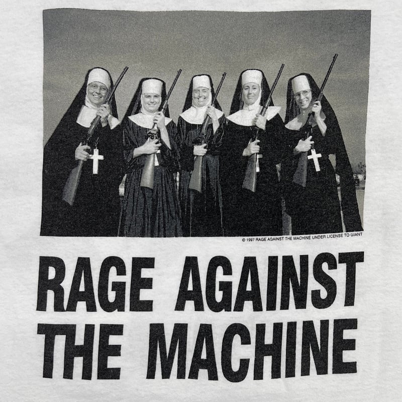 RAGE AGAINST THE MACHINE NUNS AND GUNS WHITE GI