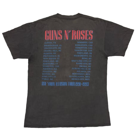 GUNS N' ROSES SKULL AMERICAN FLAG USE YOUR ILLUSION TOUR 1991-1993 FITS XL 5952