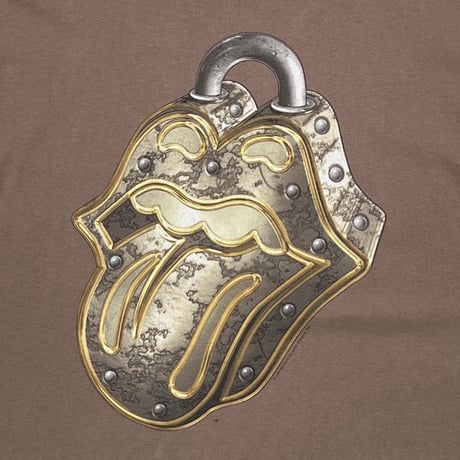 THE ROLLING STONES NO SECURITY TOUR 1999 PAD LOCK LIP & TONGUE BROWN MURINA XL 3923