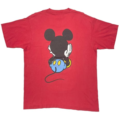 DISNEY VINATGE MICKEY MOUSE LINK PRINT RED FITS LARGE 4669
