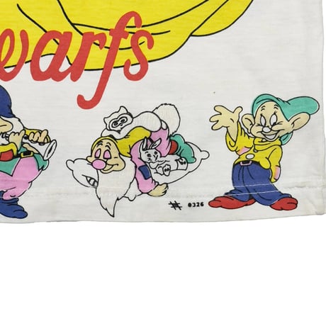 DISNEY VINTAGE Snow White and the Seven Dwarfs OVP WHITE FITS LARGE 7355