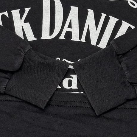 JACK DANIEL'S WISKEY LABEL LOGO LS BLACK GILDAN LARGE 3396