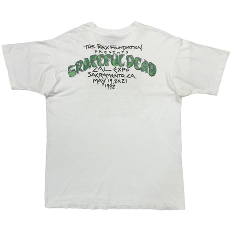 GRATEFUL DEAD 1989 THE REX FOUNDATION WHITE LIQUID BLUE XL 3007