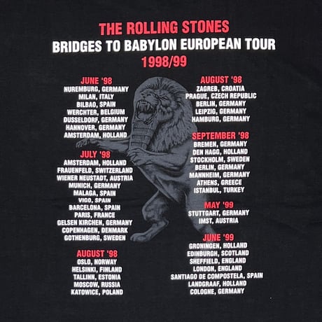 THE ROLLING STONES 1998-99 BRIDGES TO BABYLON TOUR MEMBER BLUE THUNDER XL 1548
