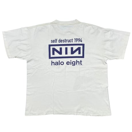 NINE INCH NAILS 1994 THE DOWNWARD SPIRAL SELF DESTRUCT HALO EIGHT WHITE XL 8000