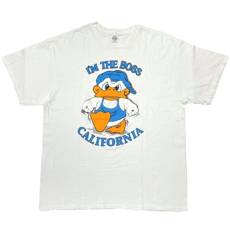 DISNEY VINTAGE DONALD DUCK I'M THE BOSS CALIFORNIA WHITE DELTA XL 3300