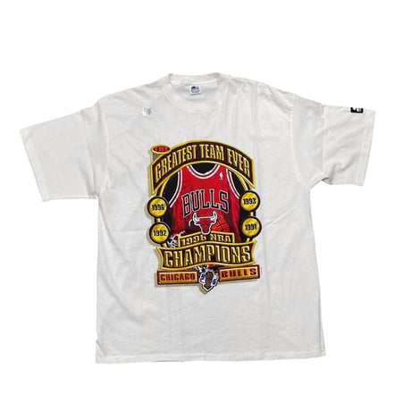 CHICAGO BULLS THE GREATEST TEAM EVER 1996 NBA CHAMPIONS TEE STARTER XL 7005