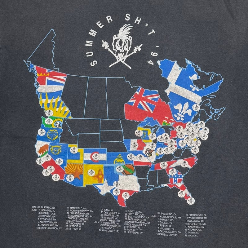 METALLICA 1992 BIG SKULL SUMMER SHIT 92 FITS XL