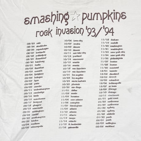 THE SMASHING PUMPKINS ROCK INVASION 93/94 XL 0585