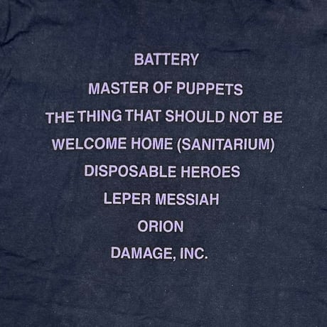 METALLICA 2007 MASTER OF PUPPETS FRUIT OF THE LOOM FITS XL 6768