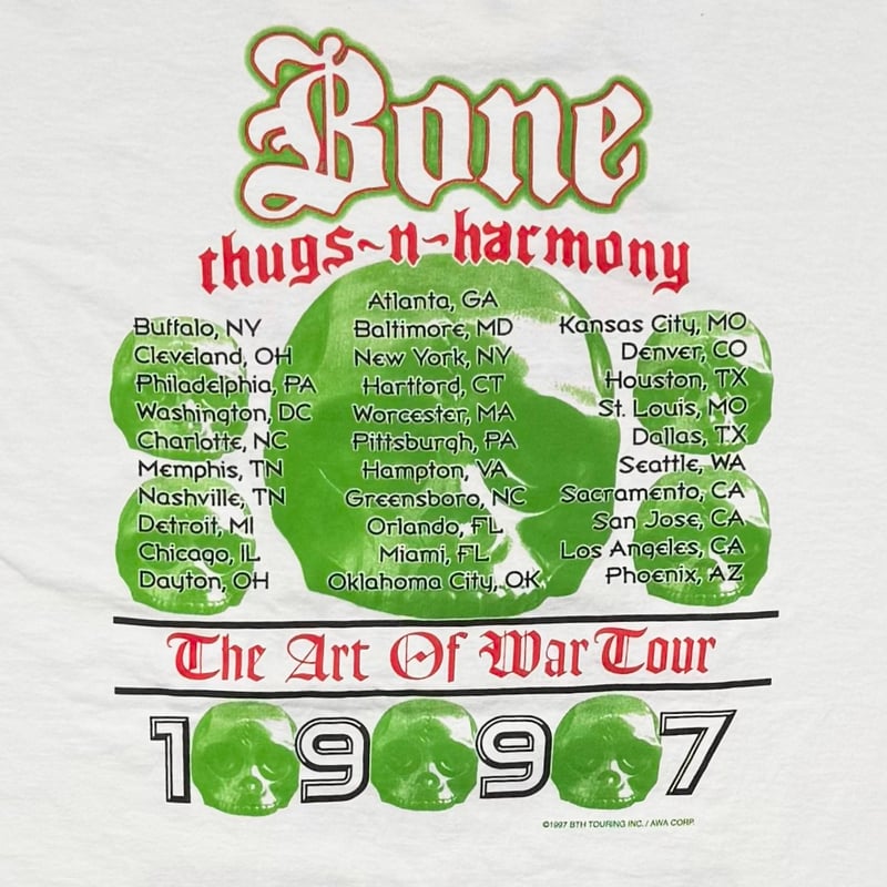BONE THUGS-N-HARMONY 1997 ART OF WAR TOUR WHITE