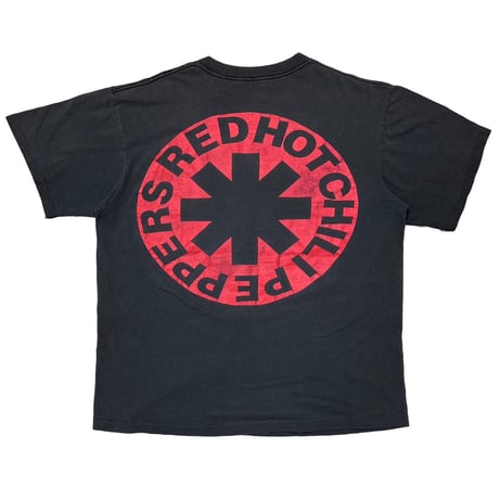 RED HOT CHILI PEPPERS 1990 MEMBER PORTRAIT CURVING LOGO SOF TEE XL 9553