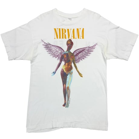 NIRVANA IN UTERO 1993 WHITE BRIGHT GREEN XL 8881
