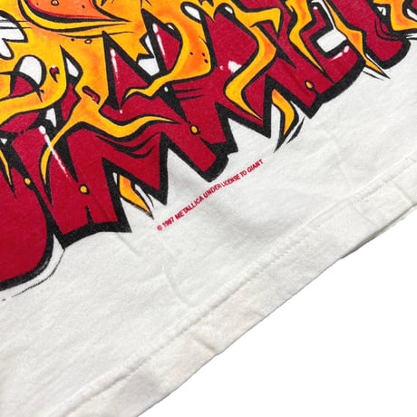METALLICA GIMME FUEL PAN PACIFIC TOUR 1998 WHITE GIANT LARGE 4076