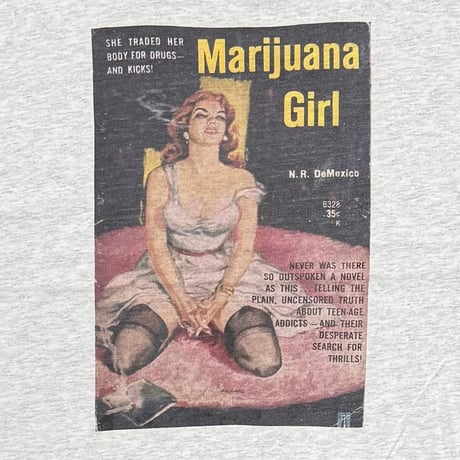 OLD & VINTAGE Marijuana Girl POSTER DESIGN ASH GREY LARGE 1062
