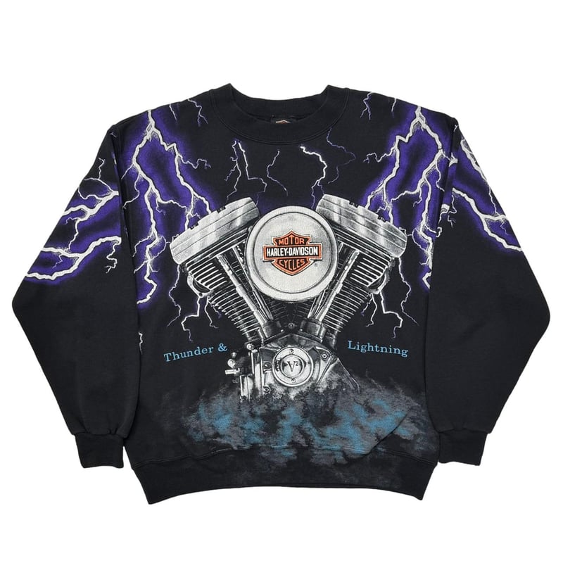 HARLEY DAVIDSON THUNDER & LIGHTNING PURPLE CREW