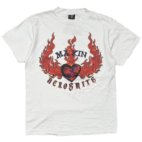 AEROSMITH 1994 MAMA KIN MA KIN WHITE GIANT BY TULTEX LARGE 4334