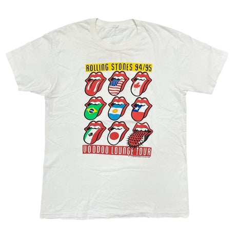 ROLLING STONES VOODOO 1994 MULTI FLAGS WHITE FITS LARGE 3116