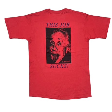 JOBLESS 00s EINSTEIN RED FRUIT OF THE LOOM LARGE 2745