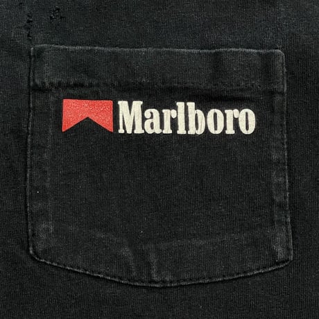 Marlboro MAN BACK BIG PRINT TEE BLACK with POCKET 9 9964