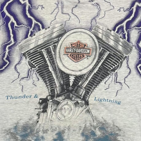 HARLEY DAVIDSON THUNDER & LIGHTNING GREY LARGE 0499