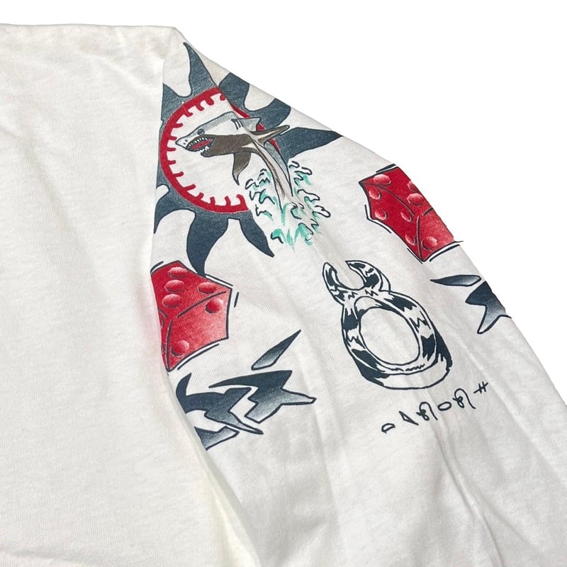 DENNIS RODMAN TATTOO LS WHITE XL 8928 | greatLA