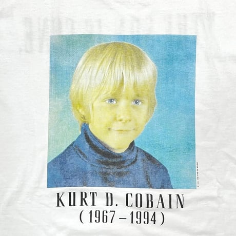 NIRVANA KURT COBAIN MEMORIAL CHILD WHITE TULTEX XL 8416