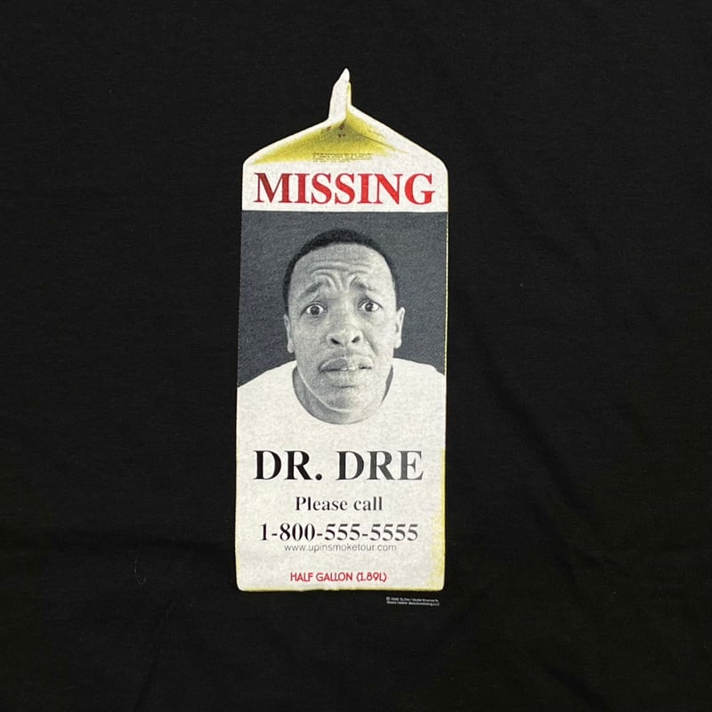 90’s 00’s ビンテージ　Dr.dre missing ミルクTシャツ 90's 00's ビンテージ Dr.dre missing ミルクTシャツ DELTA(デルタ