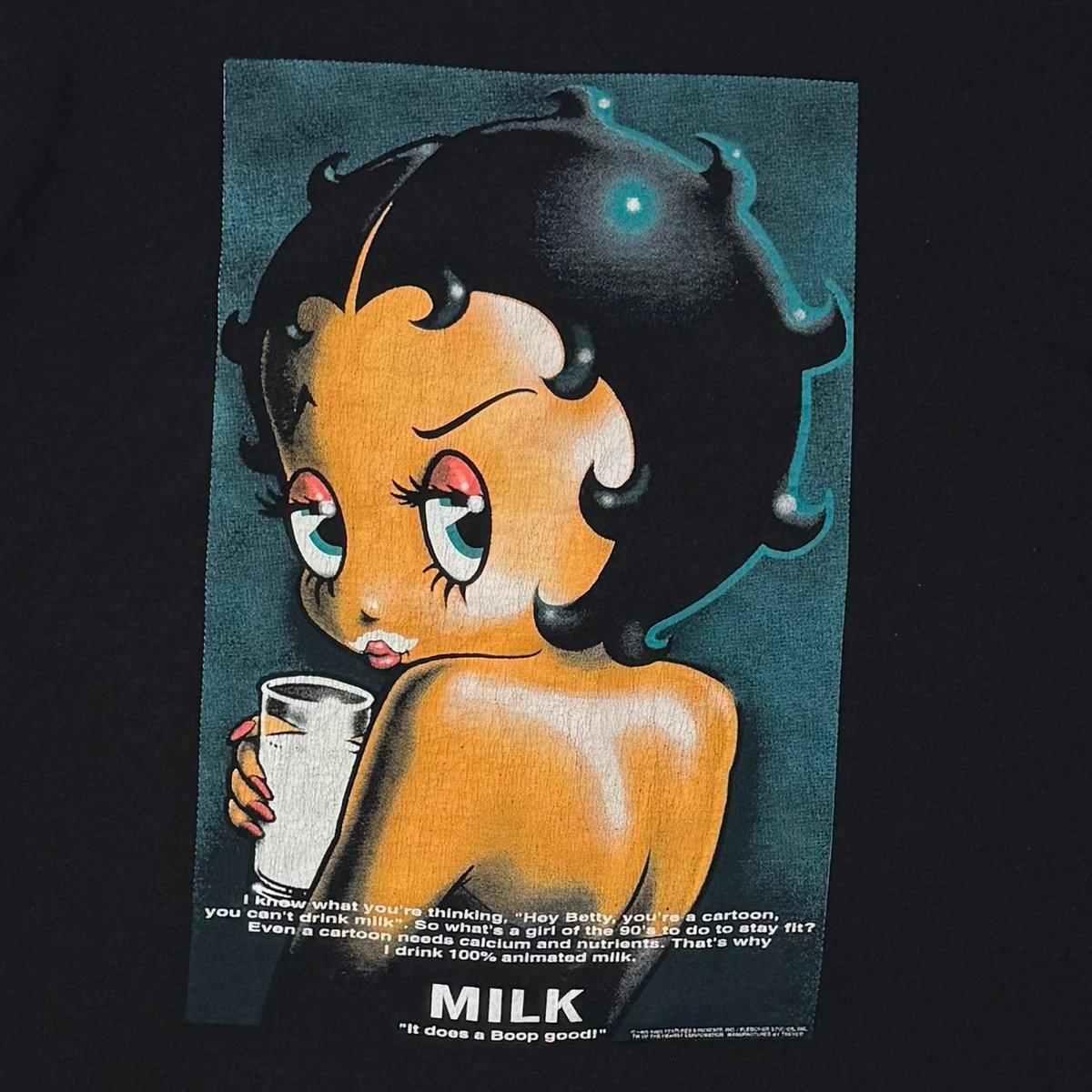 BETTY BOOP got milk ? PARODY BLACK ALL SPORT LA