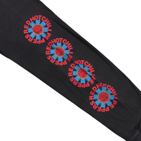 RED HOT CHILI PEPPERS 1990 FRONT CIRCLE LOGO ARM HANKY PANKY BLUE/RED LS FITS XL 1900