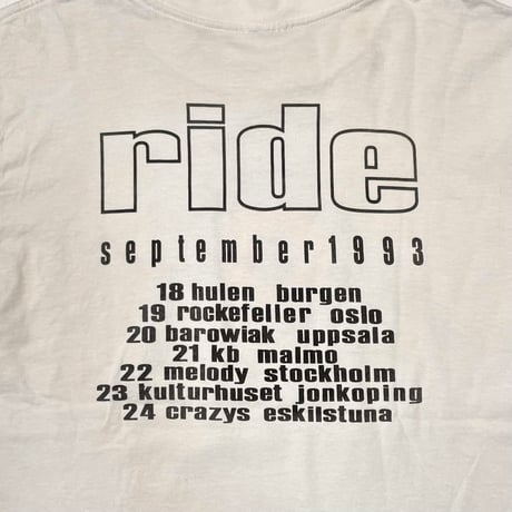 RIDE Sweden Tour september 1993 WHITE FITS LARGE 6853