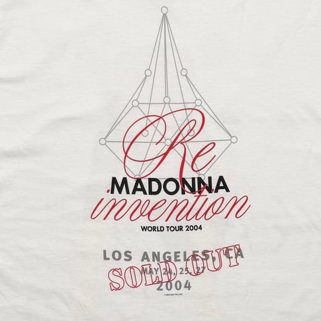 MADONNA RE INVENTION WORLD TOUR 2004 WHITE GILDAN LARGE 8543