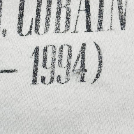 NIRVANA KURT COBAIN 1994 MEMORIAL MONOCHROME WHITE FITS XL 5196