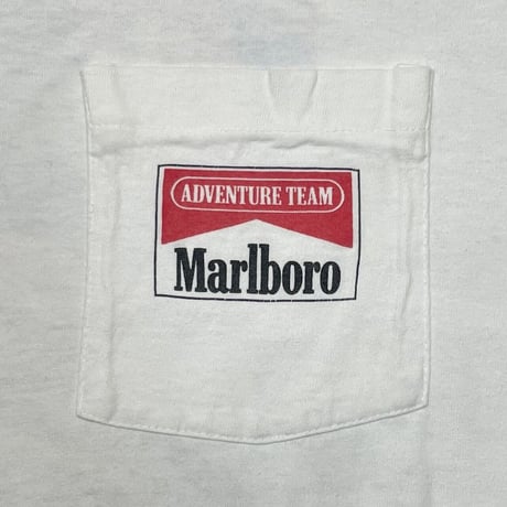 Marlboro ADVENTURE TEAM VEHICLE POCKET TEE WHITE FRUIT OF THE LOOM XL 9923